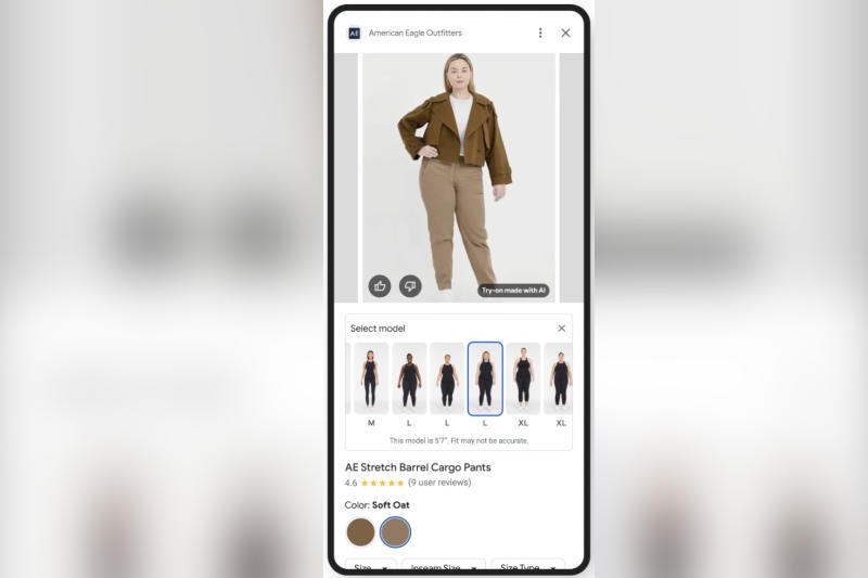 Google добавила сервис ИИ-поиска одежды в магазинах по её текстовому описанию